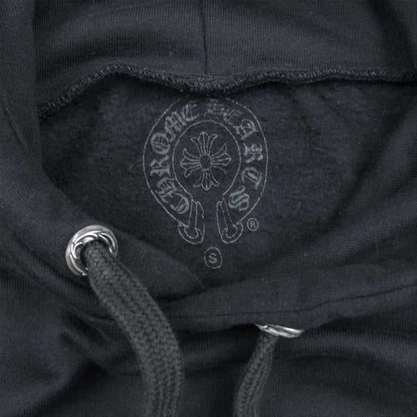CHROME HEARTS クロムハーツ（原本無） 極美品 ベラハディッド BELLA HD PLVR イニシャル刺繍 バック ロゴプリント プルオーバー パーカー フーディ レディース パーカー ブラック系 S【美品】【中古】