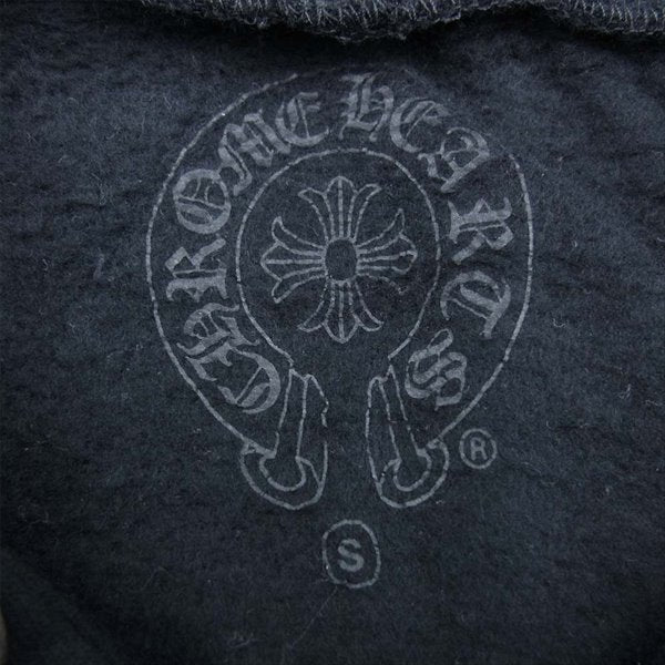 CHROME HEARTS クロムハーツ（原本無） 極美品 ベラハディッド BELLA HD PLVR イニシャル刺繍 バック ロゴプリント プルオーバー パーカー フーディ レディース パーカー ブラック系 S【美品】【中古】