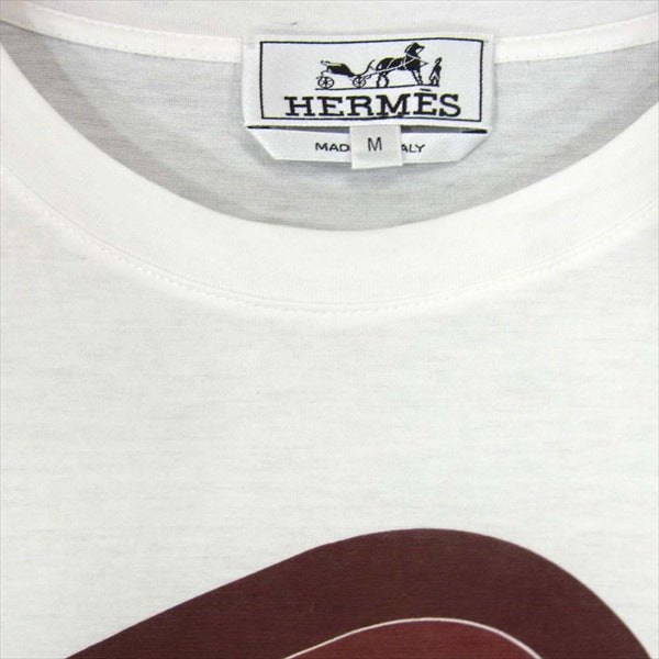 HERMES エルメス 国内正規品 Maillons Chaine d'Ancre シェーヌダンクル Tシャツ ホワイト系 M【美品】【中古】
