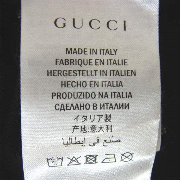 GUCCI グッチ 国内正規品 493117-X3Q35 18AW インターロッキングG オーバーサイズ Tシャツ 黒系 XS【中古】