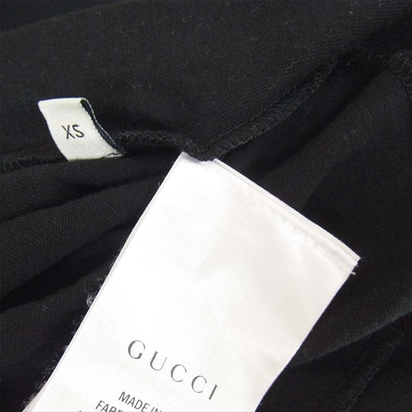 GUCCI グッチ 国内正規品 493117-X3Q35 18AW インターロッキングG オーバーサイズ Tシャツ 黒系 XS【中古】