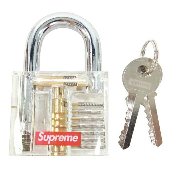 Supreme シュプリーム 20SS Transparent Lock 南京錠 鍵  シルバー【中古】