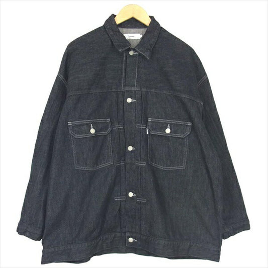 GRAPHPAPER グラフペーパー GM203-30095B Colorfast Denim Blouson カラーファスト ブルゾン デニム ジャケット インディゴブルー系 2【極上美品】【中古】