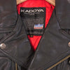 KADOYA カドヤ 韓国製 フロントベルト レザー ダブル ライダース ジャケット 黒系 M【中古】