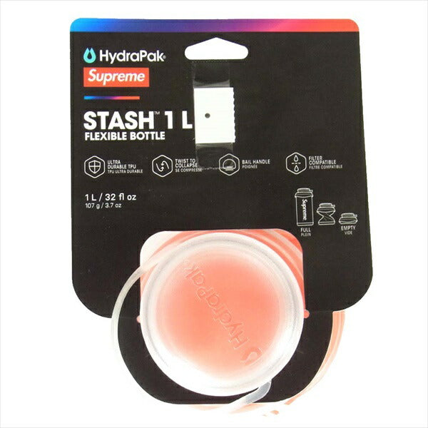 Supreme シュプリーム 20AW HydraPak Stash 1.0L Bottle ウォーター ボトル 水筒 圧縮 レッド系  レッド系【新古品】【未使用】【中古】
