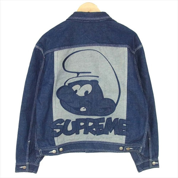 Supreme シュプリーム 20AW Smurfs Denim Trucker Jacket トラッカー デニム ジャケット インディゴブルー系 S【極上美品】【中古】