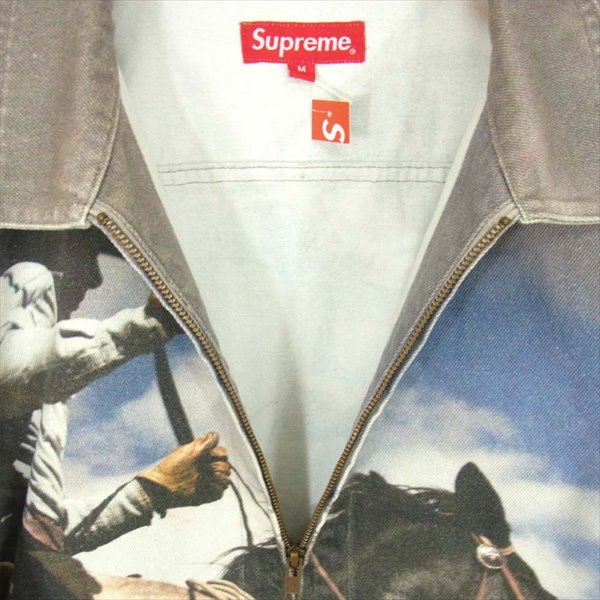 Supreme シュプリーム 17SS Cowboy Denim Work Jacket プリント デニム ジャケット マルチカラー系 M【新古品】【未使用】【中古】