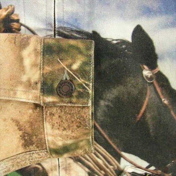 Supreme シュプリーム 17SS Cowboy Denim Work Jacket プリント デニム ジャケット マルチカラー系 M【新古品】【未使用】【中古】