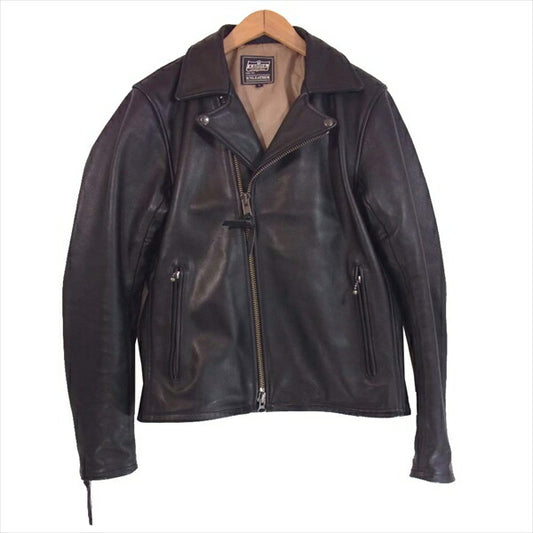 KADOYA カドヤ 極上美品 TWR ダブルライダース ソフトレザー レザー ライダース ジャケット 黒系 L【美品】【中古】