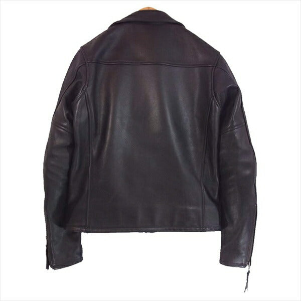 KADOYA カドヤ 極上美品 TWR ダブルライダース ソフトレザー レザー ライダース ジャケット 黒系 L【美品】【中古】
