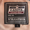 KADOYA カドヤ 極上美品 TWR ダブルライダース ソフトレザー レザー ライダース ジャケット 黒系 L【美品】【中古】