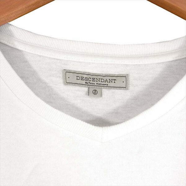 DESCENDANT ディセンダント メンズ 日本製 Vネック ポケット 半袖 Tシャツ 白系 白系 3【中古】
