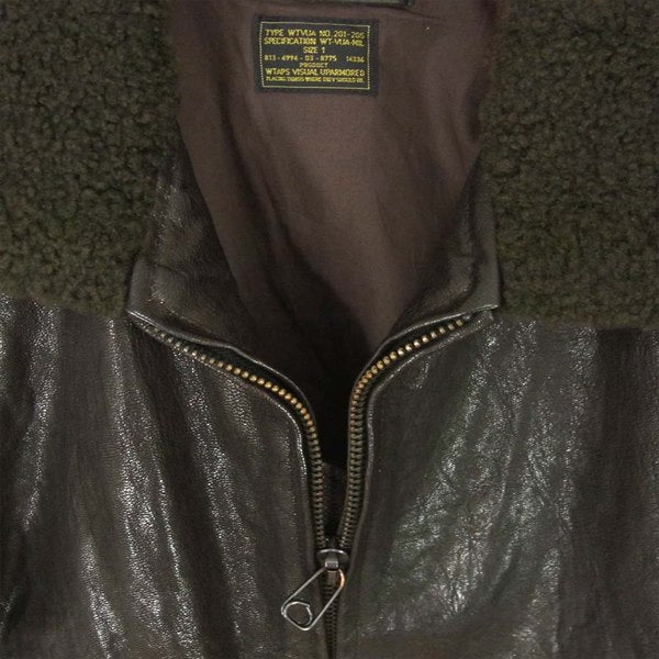 WTAPS ダブルタップス 13AW 132SPDT-JKM02 GOAT G-1 レザー レザー ジャケット ブラウン系 S【美品】【中古】