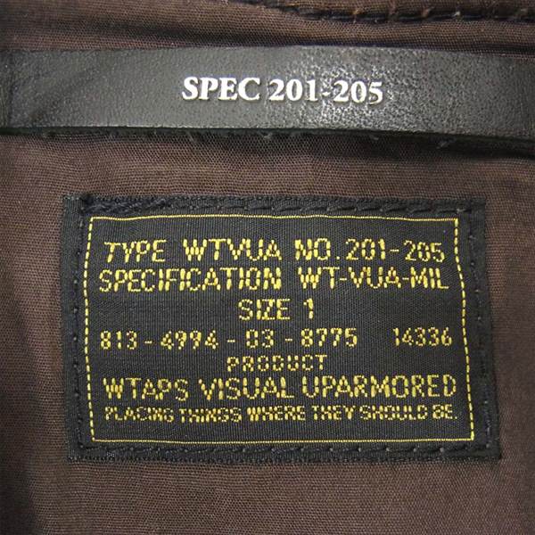 WTAPS ダブルタップス 13AW 132SPDT-JKM02 GOAT G-1 レザー レザー ジャケット ブラウン系 S【美品】【中古】