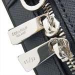  Serapian セラピアン M38A002 Double zip business briefcase ダブルジップ ビジネス ブリーフケース バッグ ネイビー系【新古品】【未使用】【中古】