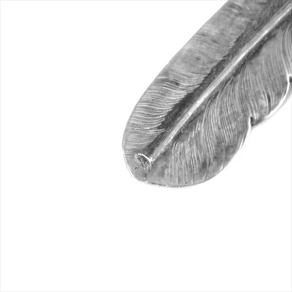 LARRY SMITH ラリースミス イーグルヘッドフェザー ビーズ カスタム ビーズ コイン ネックレス シルバー 全長47.3cm程度【中古】