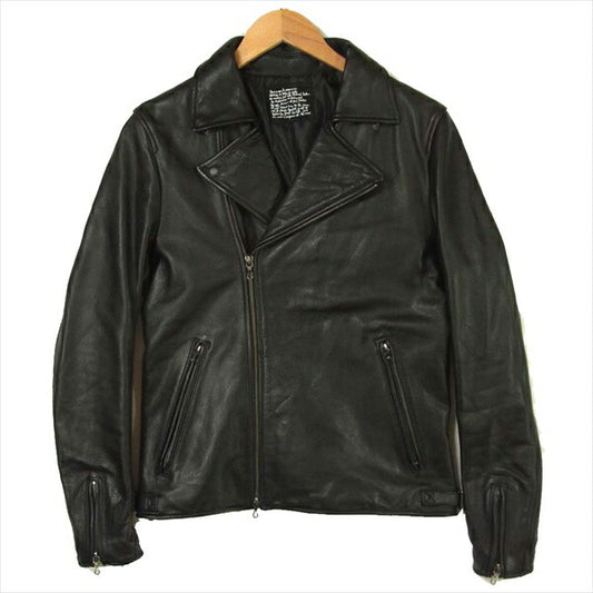 nano universe ナノユニバース NUC03LO365CL サーモライト カウレザー ダブル ライダース ジャケット ブラック系 M【中古】