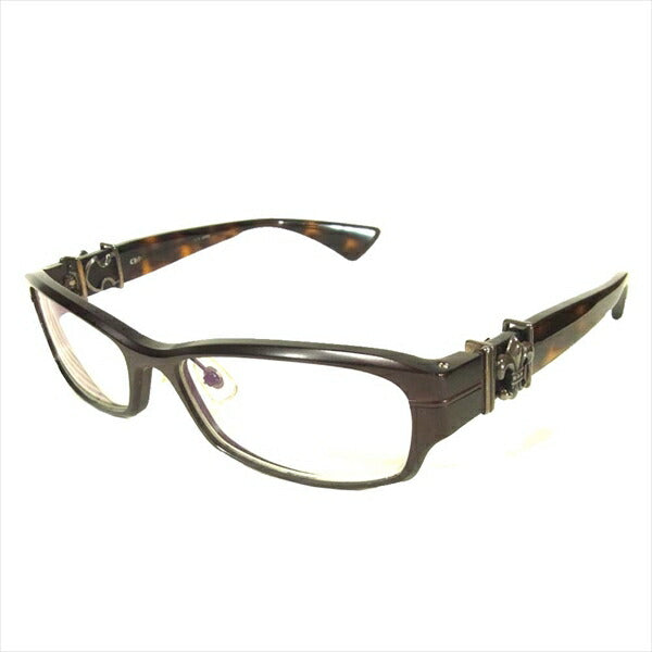 CHROME HEARTS クロムハーツ（原本無） FISH MITTEN MDB-DT 度入り サングラス アイウェア 眼鏡 ダークブラウン系 56□17 131【中古】