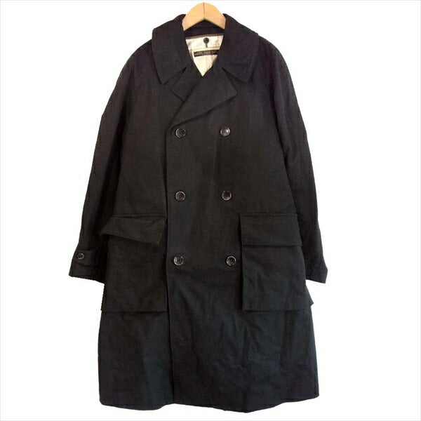 PHIGVEL フィグベル PMAE-OT09 DOUBLE-BREASTED MC COAT ミリタリー トレンチコート 黒系 1【美品】【中古】