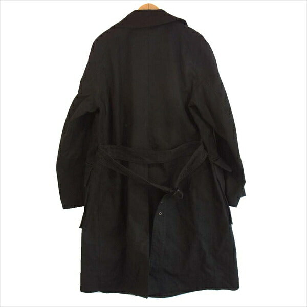 PHIGVEL フィグベル PMAE-OT09 DOUBLE-BREASTED MC COAT ミリタリー トレンチコート 黒系 1【美品】【中古】