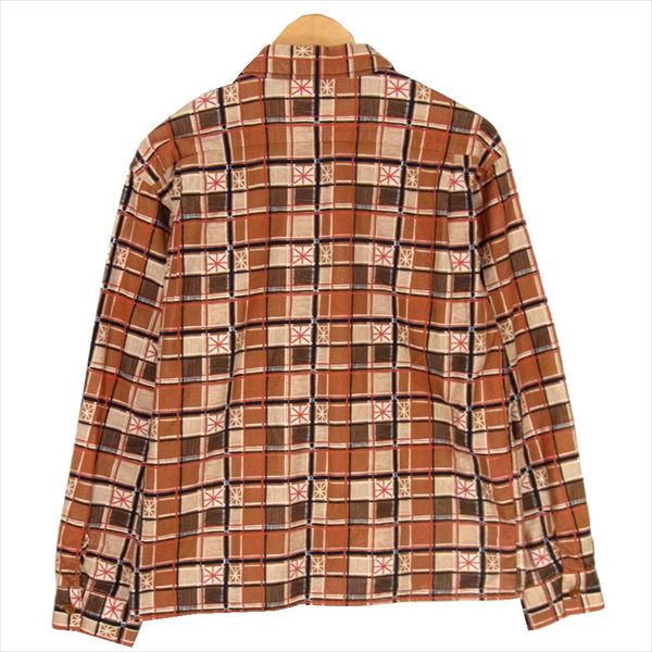 TENDERLOIN テンダーロイン 15AW T-PRINT FLANNEL SHT プリント フランネル 長袖シャツ ブラウン系 ブラウン系 S【美品】【中古】