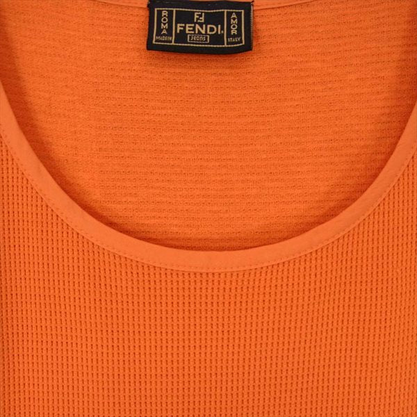 FENDI フェンディ ジーンズ jeans ノースリーブ ワンピース レディース タンクトップ オレンジ系 オレンジ系 36【中古】