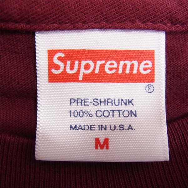 Supreme シュプリーム USA製 コットン 19AW Pillows tee ピローズ Tシャツ パープル系 パープル系 M【中古】