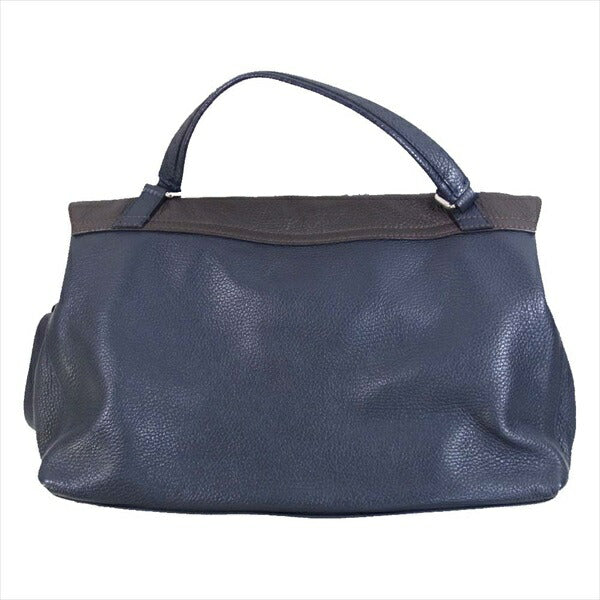 ZANELLATO ザネラート 30144806 POSTINA THE BAG ポスティーナ レザー バッグ ショルダーバッグ ネイビー系ブラウン系 サイズ表記無し【中古】