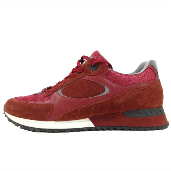LOUIS VUITTON ルイ・ヴィトン GO0167 ランアウェイ ライン ダミエアンフィニ スウェード レザー スニーカー レッド系 8【美品】【中古】