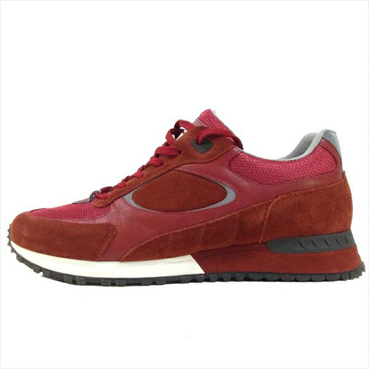 LOUIS VUITTON ルイ・ヴィトン GO0167 ランアウェイ ライン ダミエアンフィニ スウェード レザー スニーカー レッド系 8【美品】【中古】