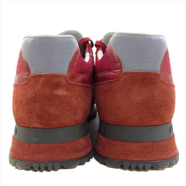 LOUIS VUITTON ルイ・ヴィトン GO0167 ランアウェイ ライン ダミエアンフィニ スウェード レザー スニーカー レッド系 8【美品】【中古】