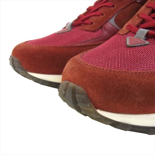 LOUIS VUITTON ルイ・ヴィトン GO0167 ランアウェイ ライン ダミエアンフィニ スウェード レザー スニーカー レッド系 8【美品】【中古】