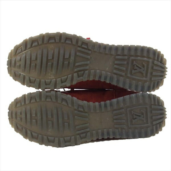 LOUIS VUITTON ルイ・ヴィトン GO0167 ランアウェイ ライン ダミエアンフィニ スウェード レザー スニーカー レッド系 8【美品】【中古】