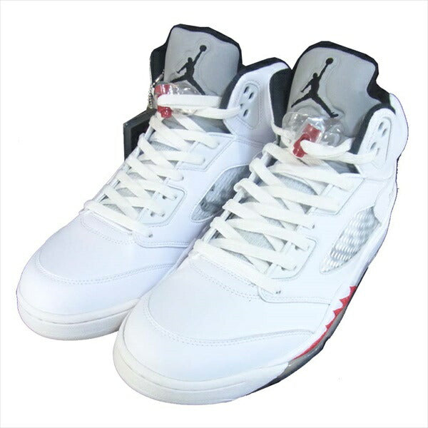Supreme シュプリーム ナイキ エア ジョーダン NIKE AIR JORDAN 15AW 824371-101 5 RETRO ファイブ レトロ ハイカット スニーカー ホワイト系 US11.5【極上美品】【中古】