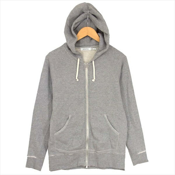 nonnative ノンネイティブ ノンネイティブ NONNATIVE NN-C2901 16SS DWELLER HOODED FULL ZIP COTTON SWEAT フルジップ ダメージ加工 ジップ パーカー グレー系 0 【美品】【即決】 グレー系【美品】【中古】
