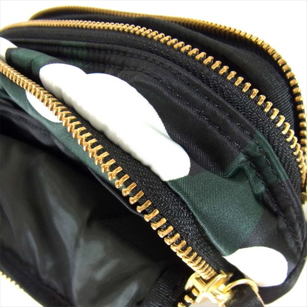 PORTER ポーター マルニ MARNI 16SS 別注 W ZIP POUCH M ダブルジップ ポーチ バッグ グリーン系【美品】【中古】
