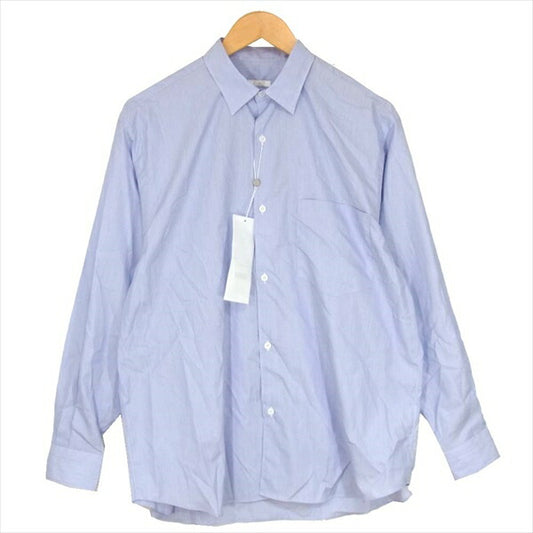COMOLI コモリ 未使用品 S03-02003 20AW ポプリン ロングスリーブ 長袖シャツ ブルー系 2【極上美品】【中古】
