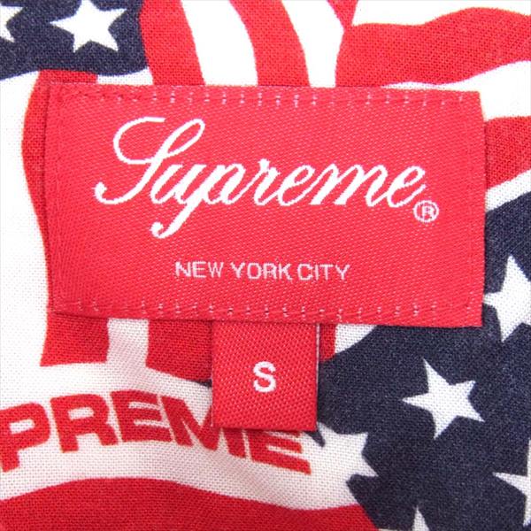 Supreme シュプリーム 20SS Flags Rayon S/S Shirt フラッグス レーヨン 半袖シャツ レッド系 S【新古品】【未使用】【中古】
