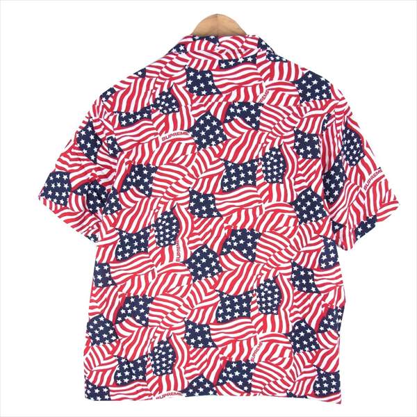 Supreme シュプリーム 20SS Flags Rayon S/S Shirt フラッグス レーヨン 半袖シャツ レッド系 Ｓ【新古品】【未使用】【中古】