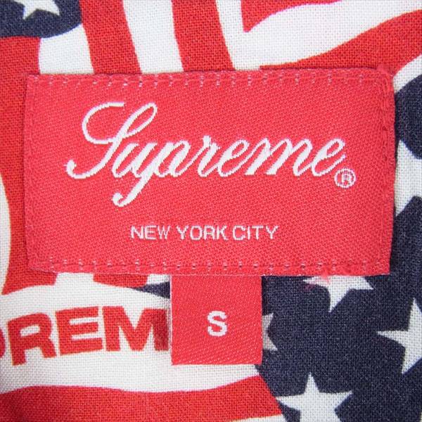 Supreme シュプリーム 20SS Flags Rayon S/S Shirt フラッグス レーヨン 半袖シャツ レッド系 Ｓ【新古品】【未使用】【中古】