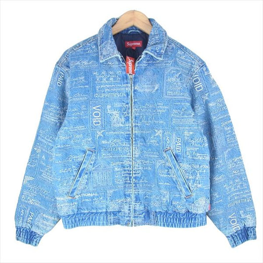 Supreme シュプリーム 20SS Checks Embroidered Denim Jacket チェックス エンブロイダード デニム ジャケット インディゴブルー系 S【新古品】【未使用】【中古】
