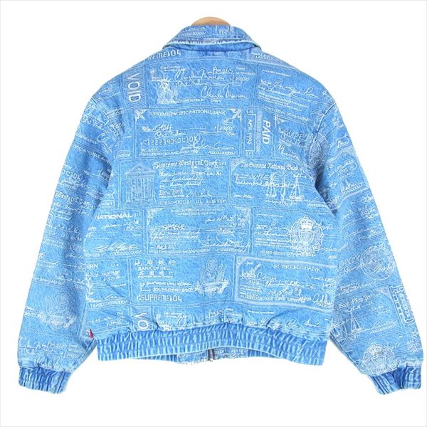 Supreme シュプリーム 20SS Checks Embroidered Denim Jacket チェックス エンブロイダード デニム ジャケット インディゴブルー系 S【新古品】【未使用】【中古】