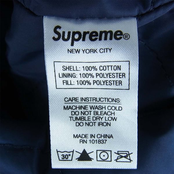 Supreme シュプリーム 20SS Checks Embroidered Denim Jacket チェックス エンブロイダード デニム ジャケット インディゴブルー系 S【新古品】【未使用】【中古】