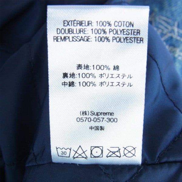 Supreme シュプリーム 20SS Checks Embroidered Denim Jacket チェックス エンブロイダード デニム ジャケット インディゴブルー系 S【新古品】【未使用】【中古】