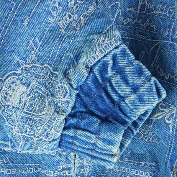 Supreme シュプリーム 20SS Checks Embroidered Denim Jacket チェックス エンブロイダード デニム ジャケット インディゴブルー系 S【新古品】【未使用】【中古】