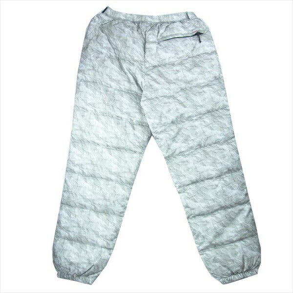 Supreme シュプリーム ザノースフェイス THE NORTH FACE 19AW paper print nuptse pant ペーパー プリント ヌプシ パンツ グレー系 L【美品】【中古】