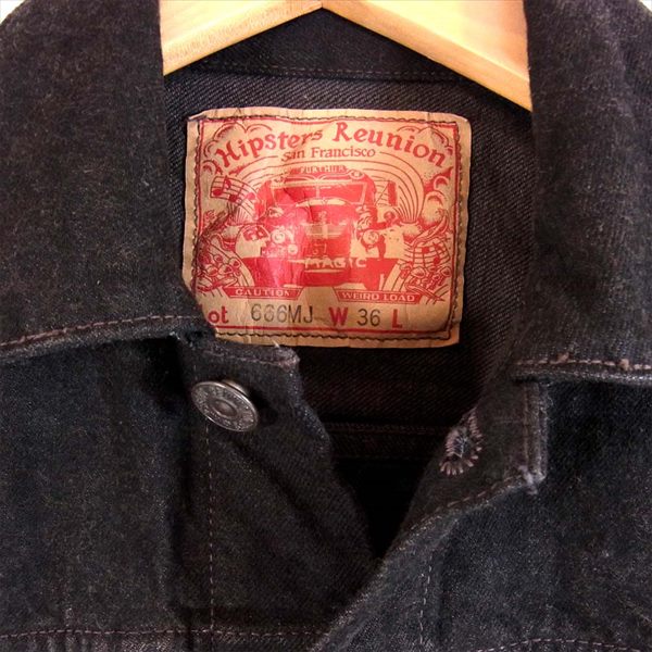 FREEWHEELERS フリーホイーラーズ Hipsters Reunion 666MJ ブラックデニム ベスト ジレ 黒系 W36【中古】