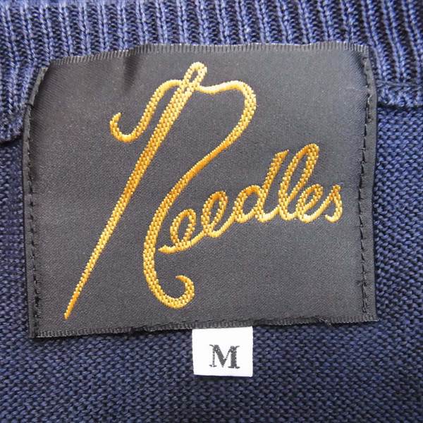 Needles ニードルス XD-341 コットン ニット 半袖 Tシャツ ニット ネイビー系 ネイビー系 M【美品】【中古】