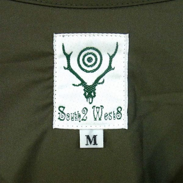 South2 West8 サウスツーウェストエイト ハーフジップ ナイロン プルオーバー 日本製 ジャケット カーキ(オリーブグリーン)系 M【美品】【中古】