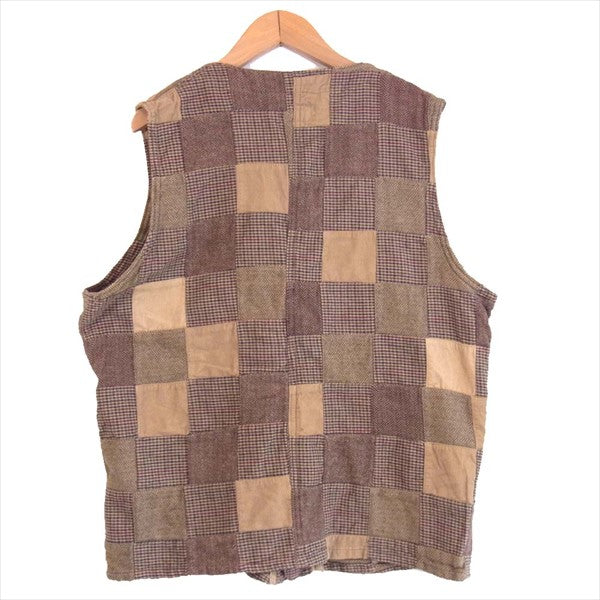 SUGAR CANE シュガーケーン SC11834 メンズ パッチワーク ベスト ジレ ブラウン系 ブラウン系 38【中古】